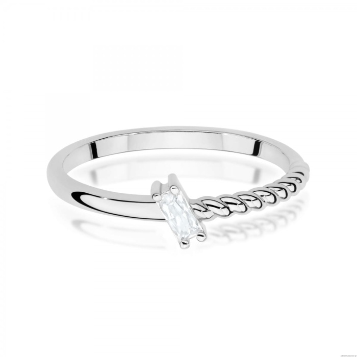 Pierścionek W0683 Diament 0,10ct białe złoto