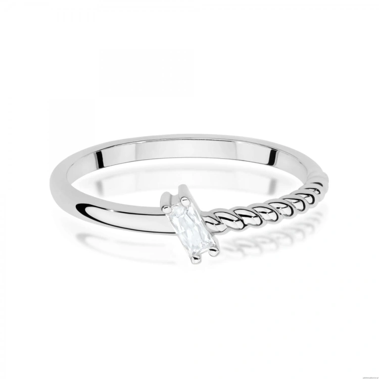 Pierścionek W0683 Diament 0,10ct białe złoto