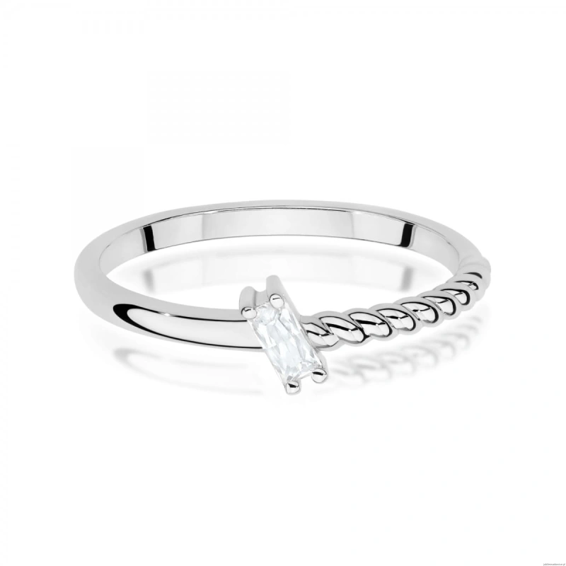 Pierścionek W0683 Diament 0,10ct białe złoto