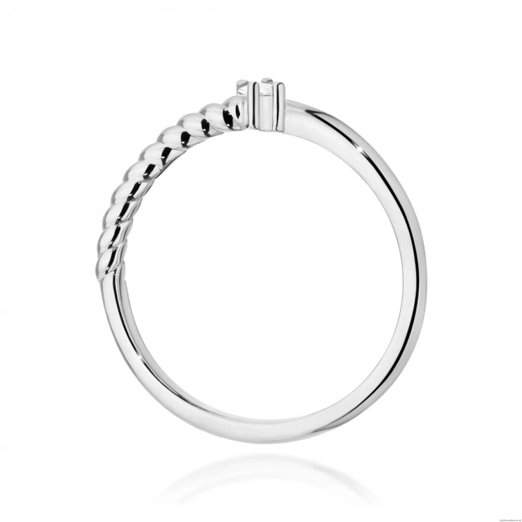 Pierścionek W0683 Diament 0,10ct białe złoto