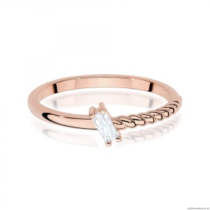 Pierścionek W0683 Diament 0,10ct różowe złoto