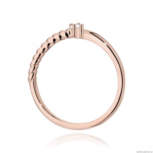 Pierścionek W0683 Diament 0,10ct różowe złoto