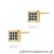 Kolczyki K0036 z czarnymi diamentami żółte złoto
