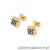 Kolczyki K0036 z czarnymi diamentami żółte złoto