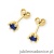 Kolczyki K0222 Szafir 2 x 0,15ct żółte złoto
