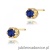Kolczyki K0032 Szafir 2 x 0,15ct żółte złoto sztyft zakręcany