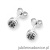 Kolczyki K0041 z czarnymi diamentami białe złoto