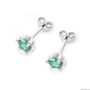 Kolczyki K0222 Szmaragd 2 x 0,30ct białe złoto