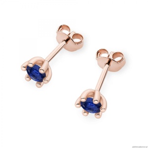 Kolczyki K0222 Szafir 2 x 0,15ct różowe złoto