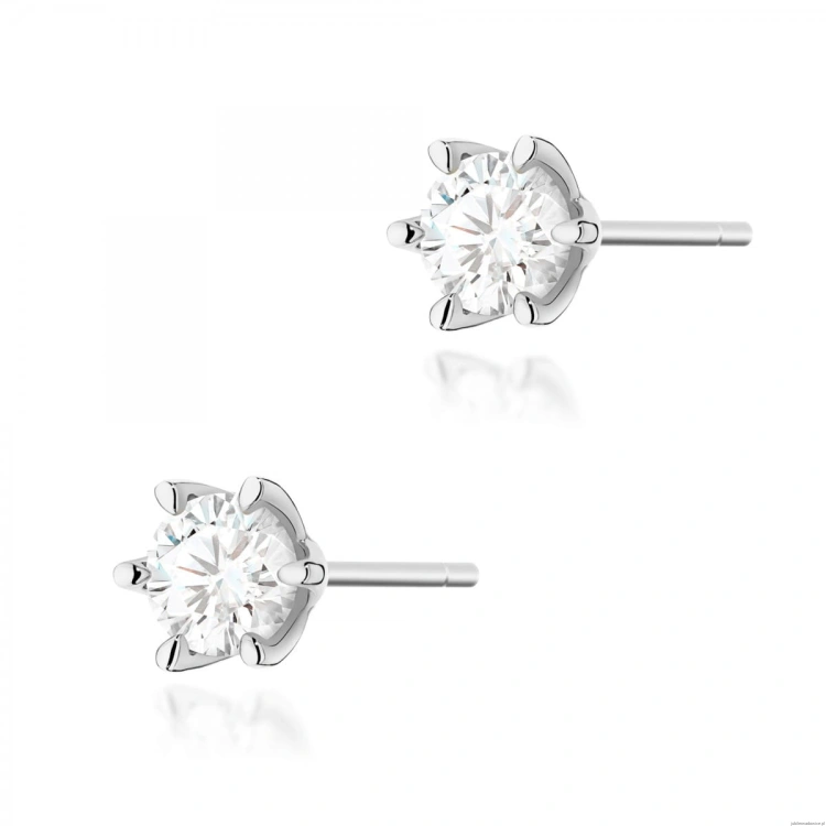 Kolczyki K0575 Diament 2 x 1.00ct białe złoto