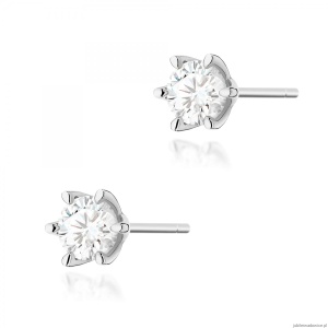 Kolczyki K0575 Diament Laboratoryjny 2 x 1.00ct białe złoto