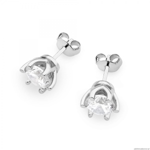 Kolczyki K0575 Diament Laboratoryjny 2 x 1.00ct białe złoto