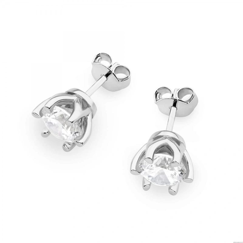 Kolczyki K0575 Diament Laboratoryjny 2 x 1.00ct białe złoto