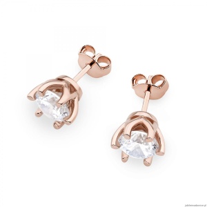 Kolczyki K0575 Diament Laboratoryjny 2 x 1.00ct różowe złoto