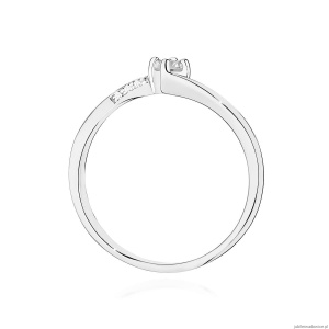 Pierścionek W0262 Diament 0,10ct białe złoto