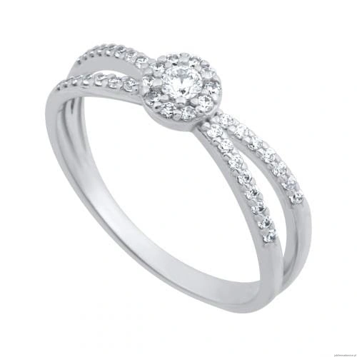 Białe złoto Pierścionki 5900025216392