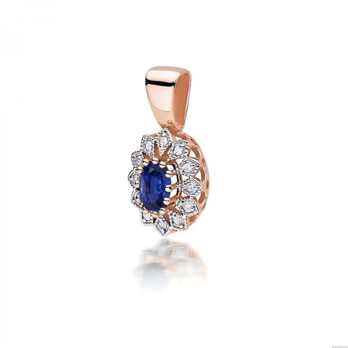 Zawieszka Z0354 Szafir 0,70ct różowe złoto
