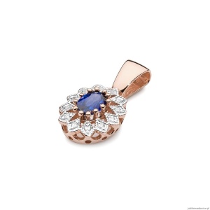Zawieszka Z0354 Szafir 0,70ct różowe złoto