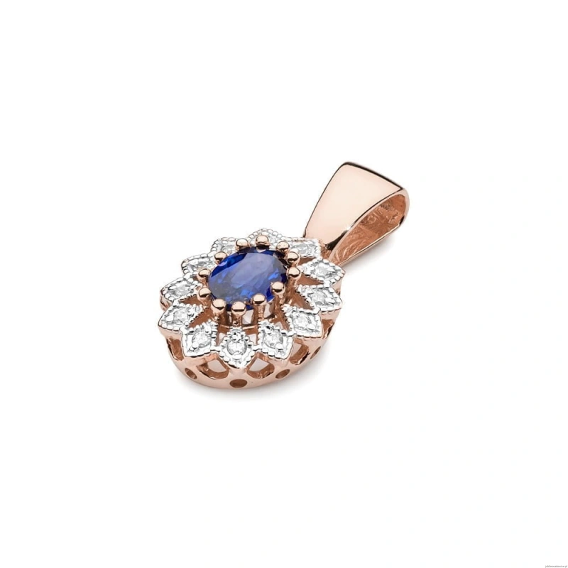 Zawieszka Z0354 Szafir 0,70ct różowe złoto