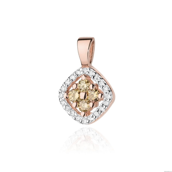 Zawieszka Z0441 z diamentami różowe złoto