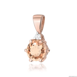 Zawieszka Z0076 Morganit 0,40ct różowe złoto