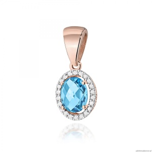 Zawieszka Z0080 Topaz Swiss 1,70ct różowe złoto