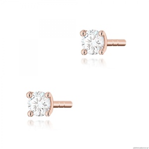 Kolczyki K0066 Diament 2 x 0,04ct różowe złoto