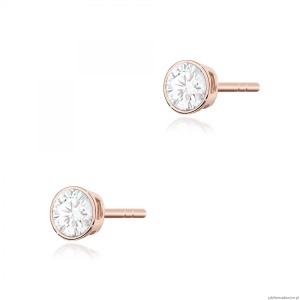 Kolczyki K0067 Diament 2 x 0,10ct różowe złoto