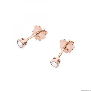 Kolczyki K0067 Diament 2 x 0,10ct różowe złoto