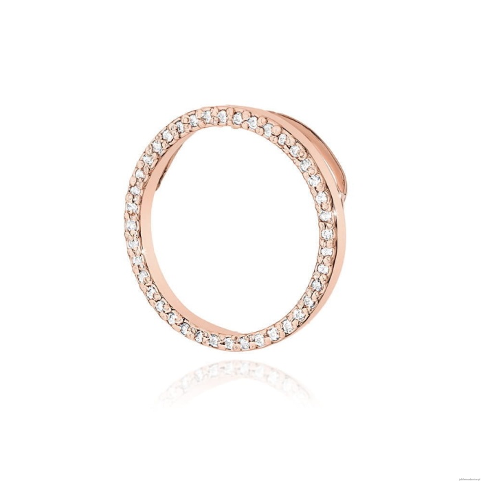 Zawieszka Z0442 z diamentami różowe złoto