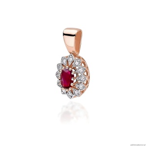 Zawieszka Z0354 Rubin 0,60ct różowe złoto