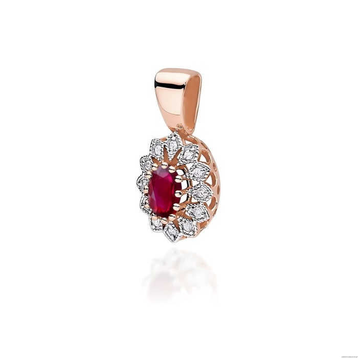 Zawieszka Z0354 Rubin 0,60ct różowe złoto