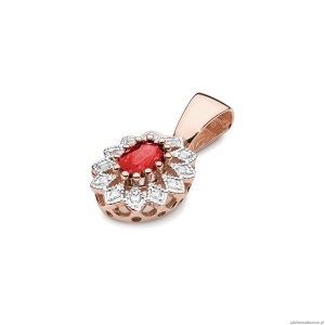 Zawieszka Z0354 Rubin 0,60ct różowe złoto