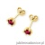 Kolczyki K0222 Rubin 2 x 0,15ct żółte złoto