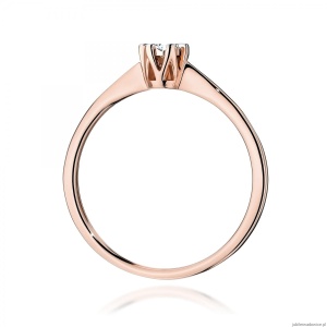 Pierścionek W0628 Diament 0,03ct różowe złoto
