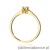 Pierścionek W0628 Diament 0,03ct żółte złoto