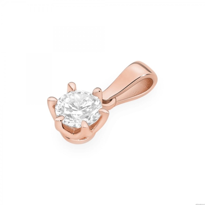 Zawieszka Z0575 Diament 0,40ct różowe złoto