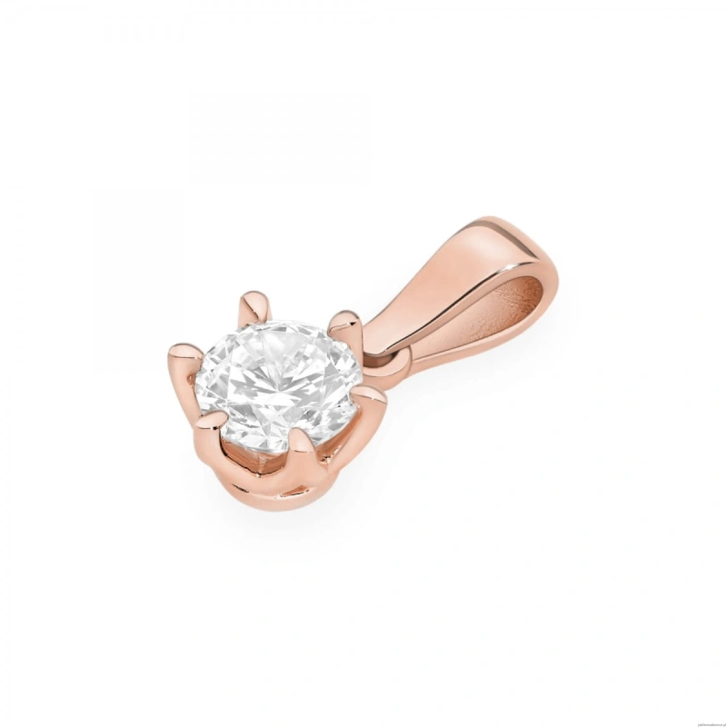 Zawieszka Z0575 Diament 0,40ct różowe złoto