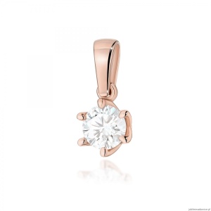 Zawieszka Z0575 Diament 0,50ct różowe złoto