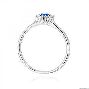 Pierścionek W0622 Szafir 0,50ct białe złoto