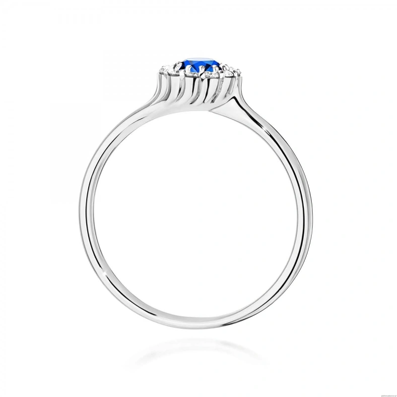 Pierścionek W0622 Szafir 0,50ct białe złoto