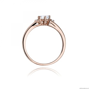 Pierścionek W0076 Diament laboratoryjny 0,50ct różowe złoto