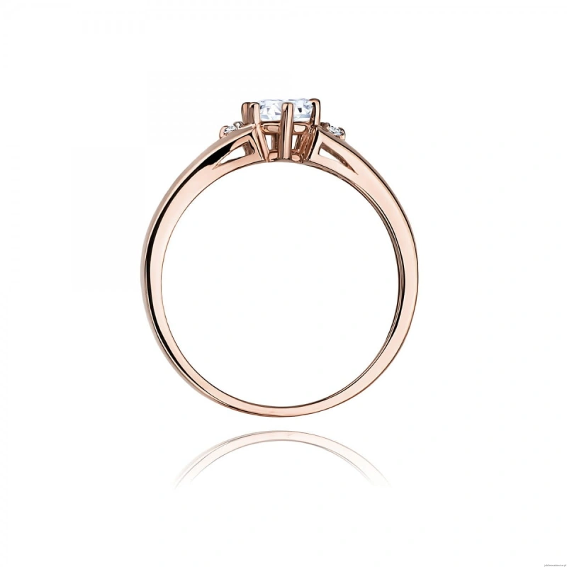 Pierścionek W0076 Diament laboratoryjny 0,50ct różowe złoto