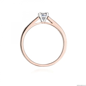 Pierścionek W0052 Diament Laboratoryjny 0,30ct różowe złoto