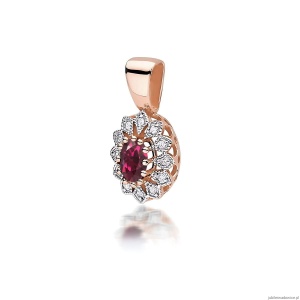 Zawieszka Z0354 Rodolit 0,50ct różowe złoto