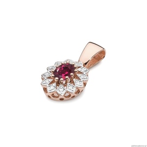 Zawieszka Z0354 Rodolit 0,50ct różowe złoto