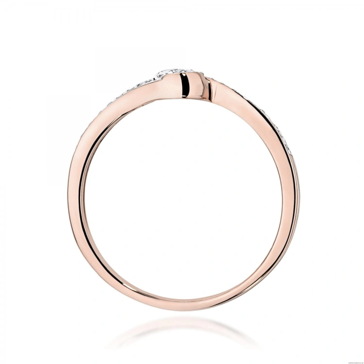 Pierścionek W0658 Diament 0,08ct różowe złoto