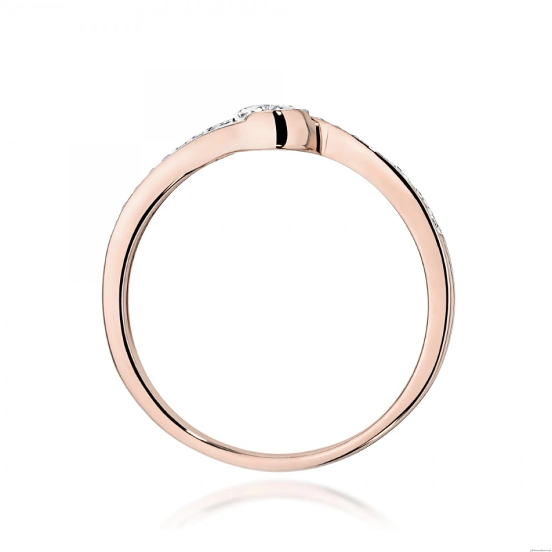 Pierścionek W0658 Diament 0,08ct różowe złoto