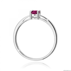 Pierścionek W0685 Rodolit 0,50ct białe złoto