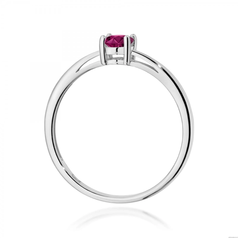 Pierścionek W0685 Rodolit 0,50ct białe złoto